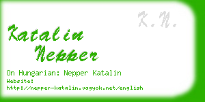 katalin nepper business card